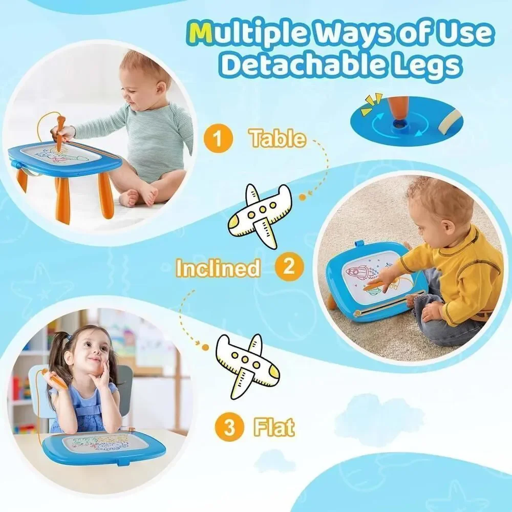 Magnetic Drawing Board, Toddler Girl Toys for 1-2 Year Old, Doodle Board Pad